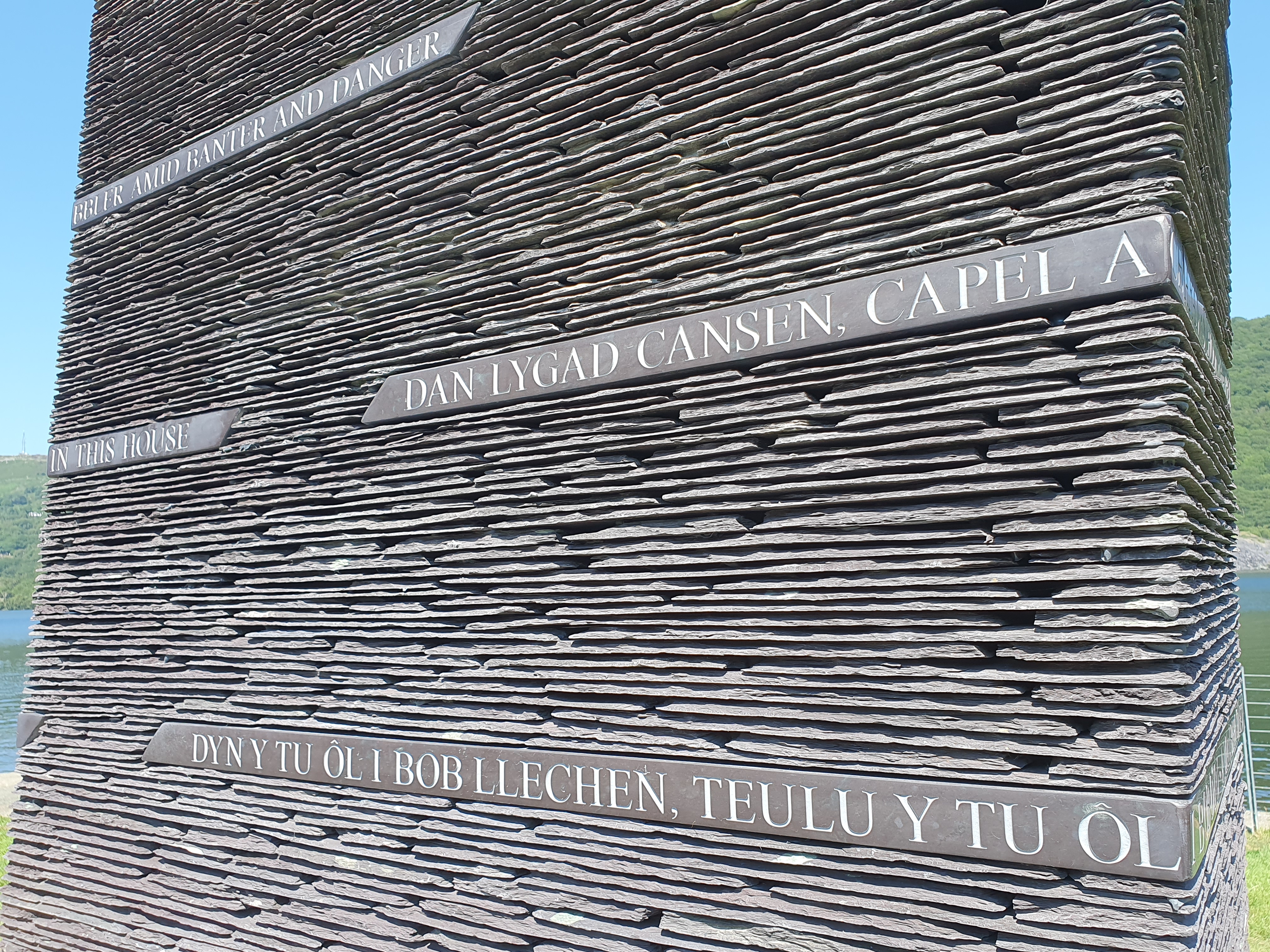 Words on the slate column