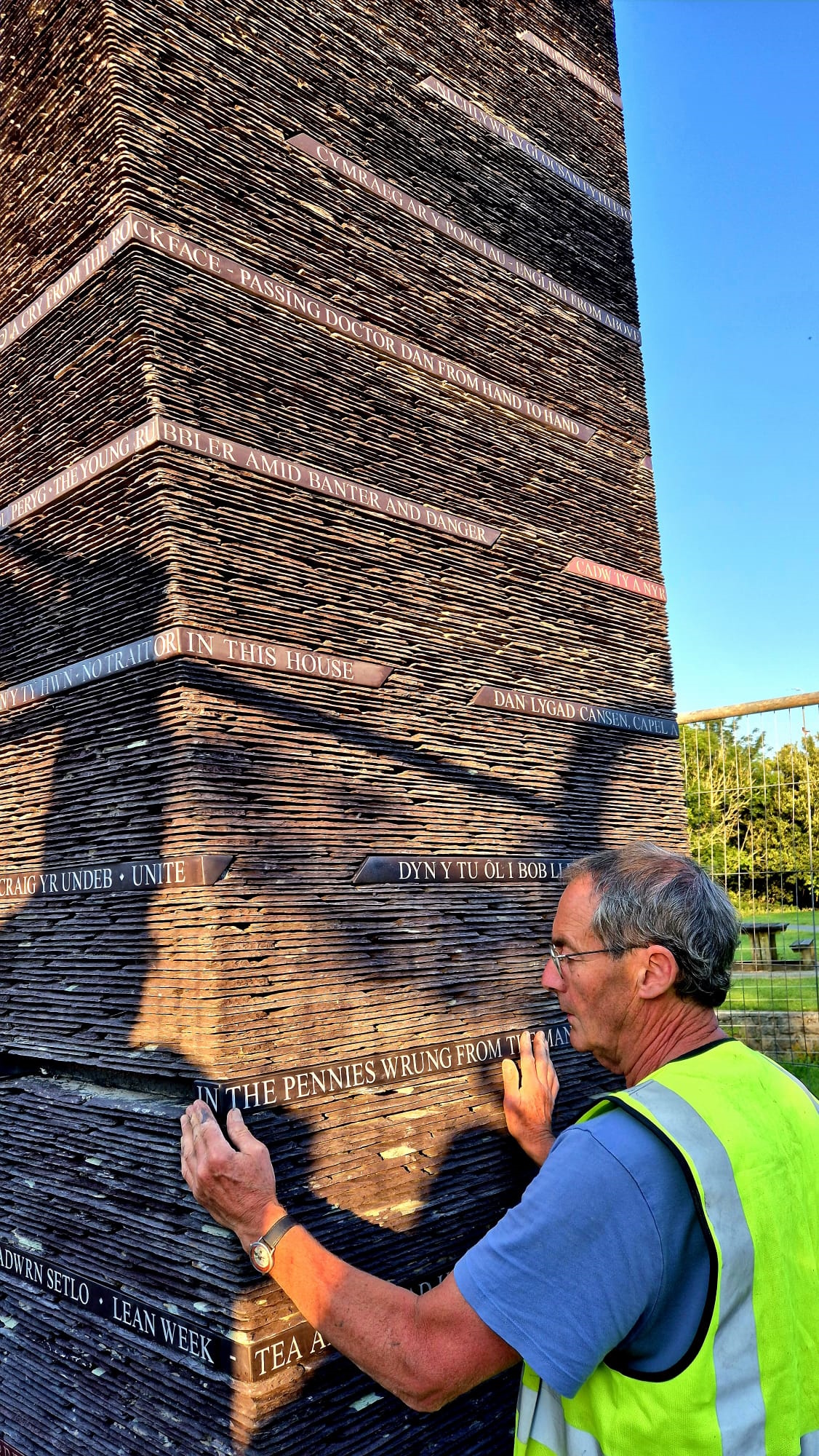Inserting the words into the slate column